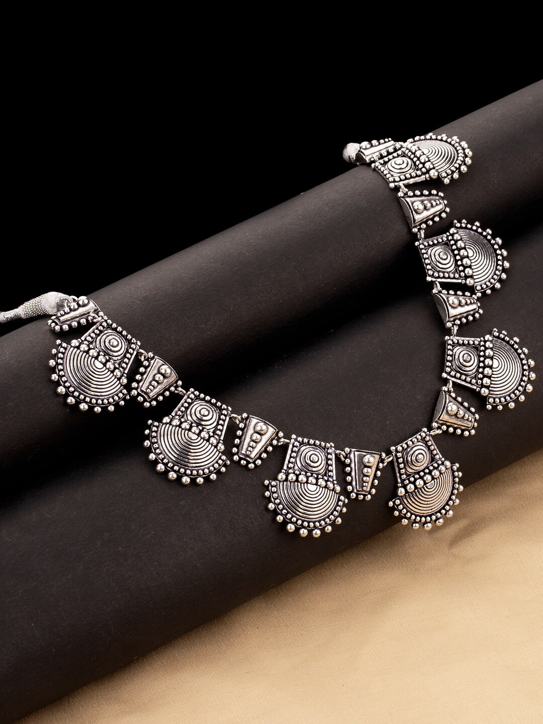 

Voylla Silver-Plated Oxidised Necklace