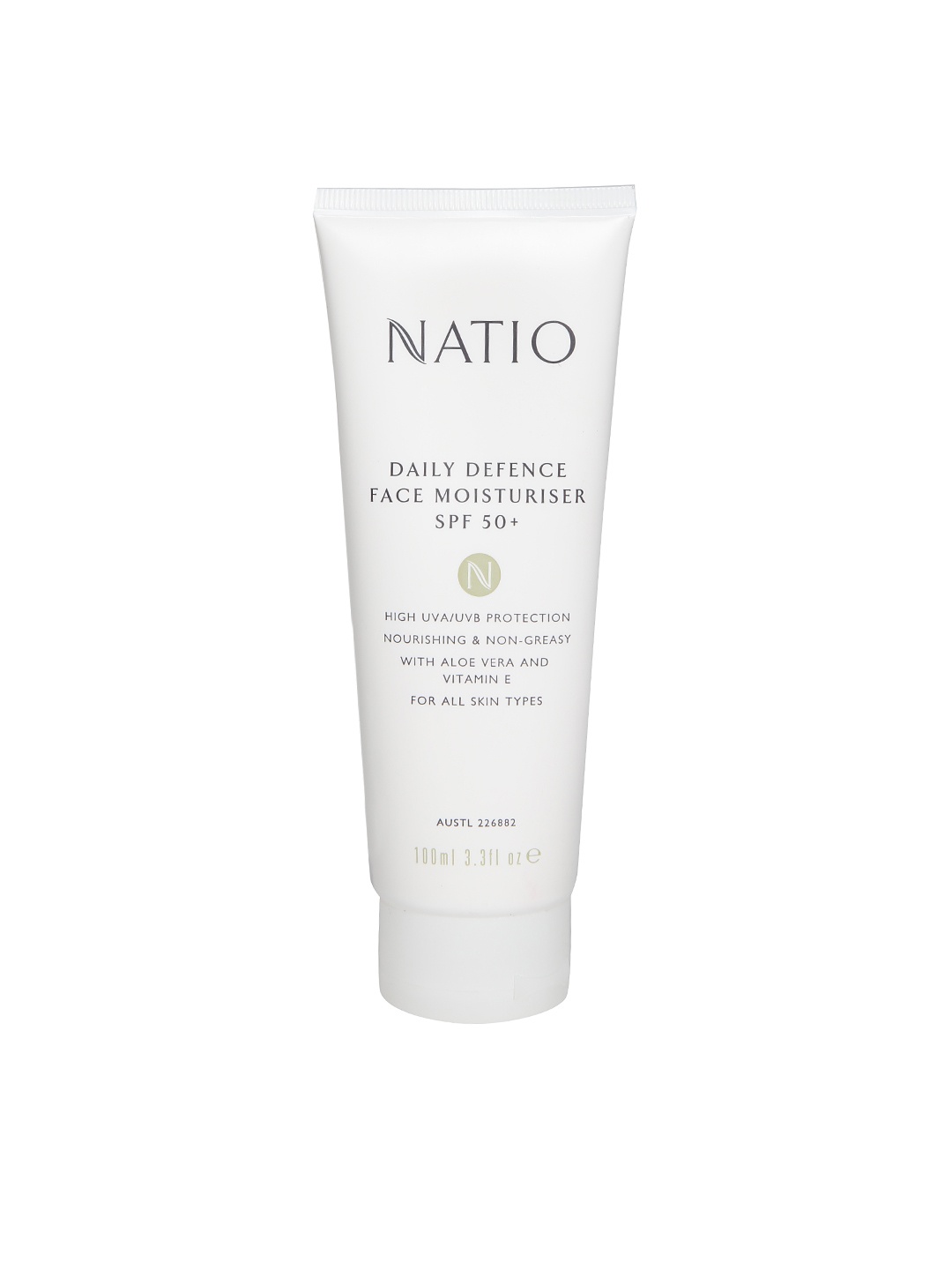

Natio Daily Defence SPF 50+ Face Moisturiser, White
