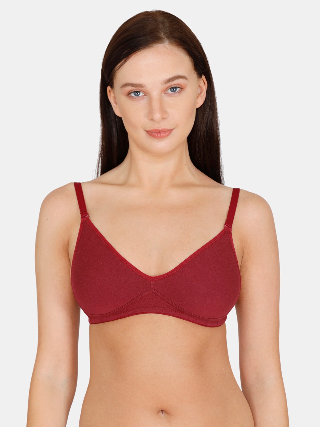 

Zivame Maroon Solid Non-Wired Non Padded T-shirt Bra ZI10TACORE00RED-Maroon