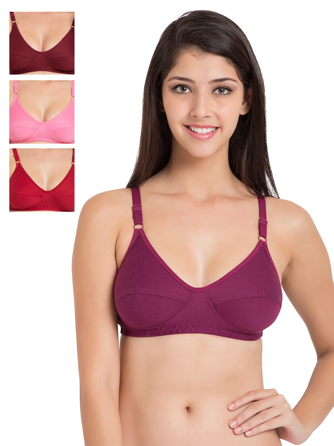 

Souminie Pack of 4 Bras SLY-35, Multi