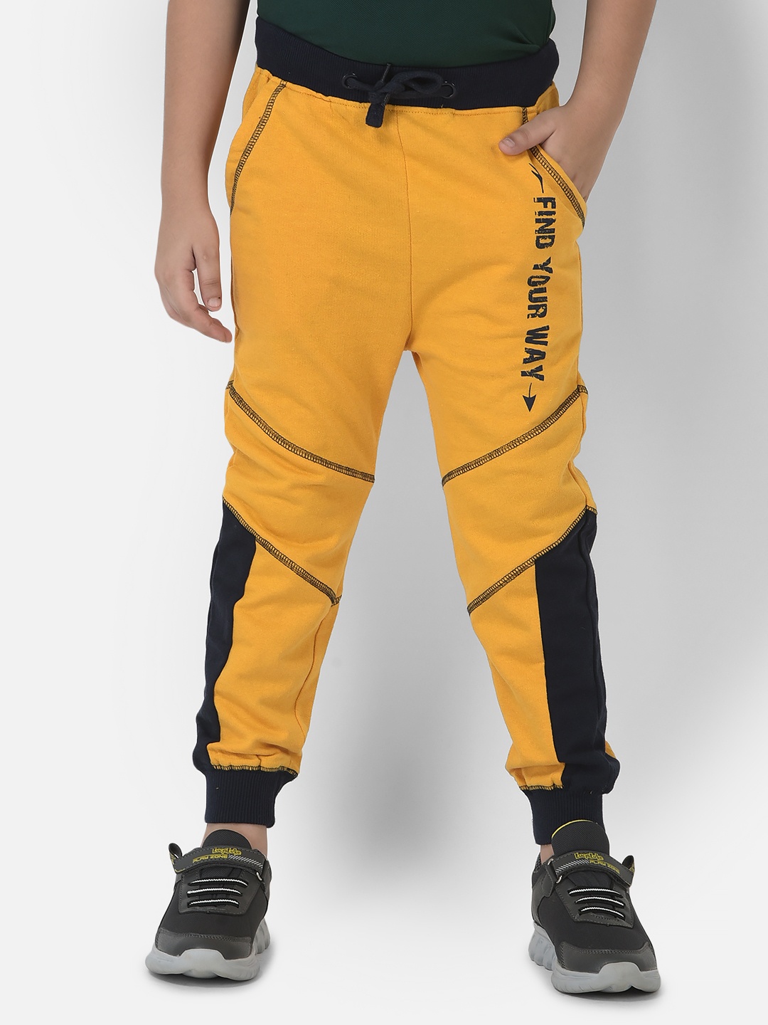 

Cub McPaws Boys Mustard Yellow Solid Joggers