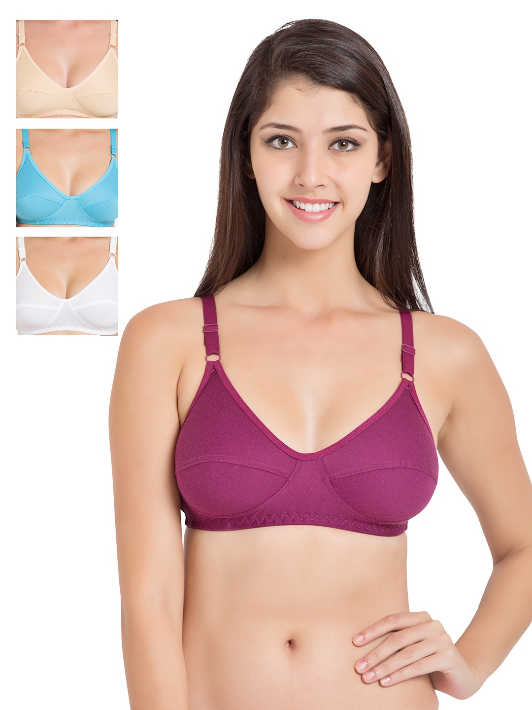 

Souminie Pack of 4 Medium-Coverage Bras SLY-35, Multi