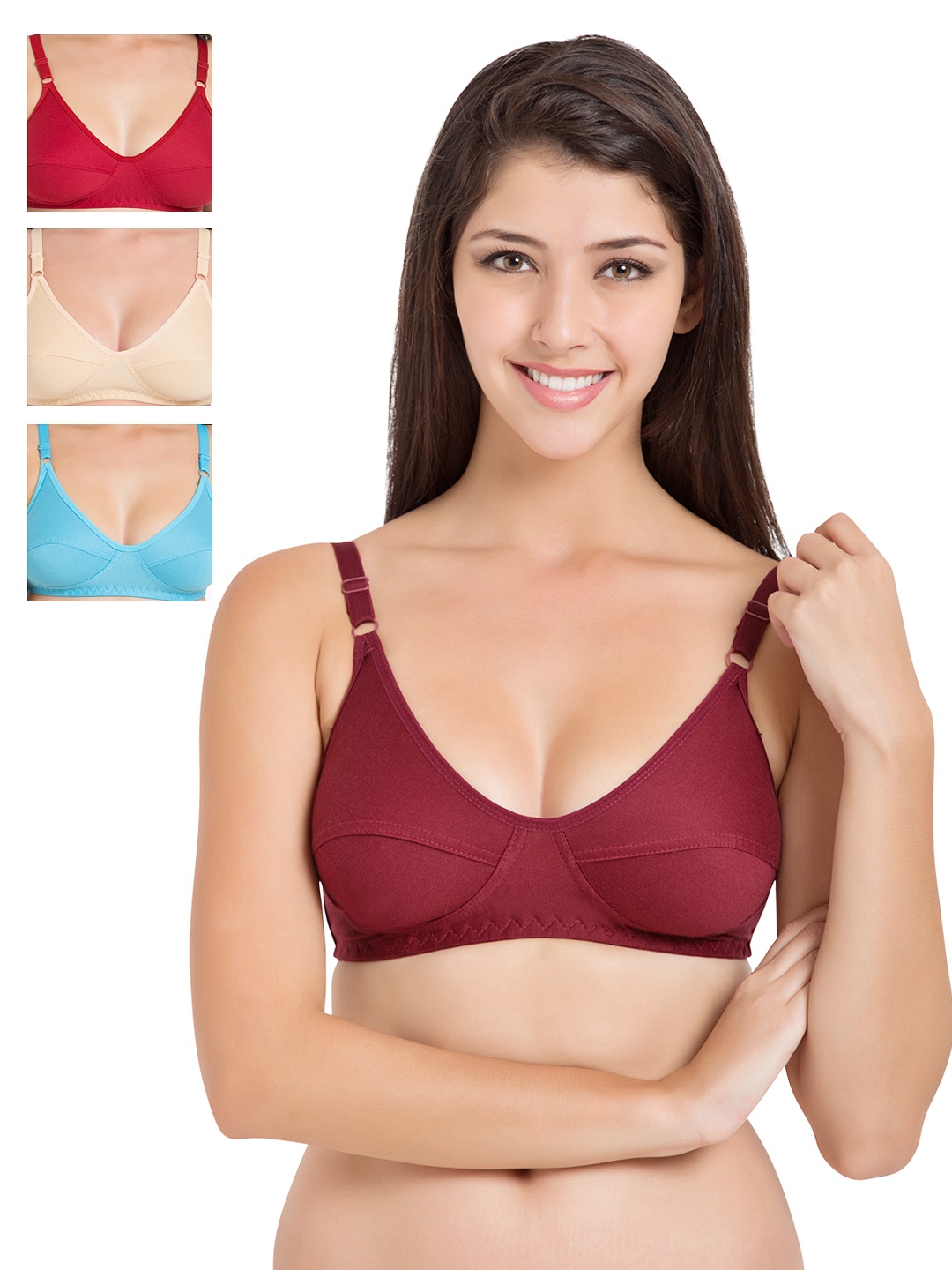 

Souminie Pack of 4 Medium-Coverage Bras SLY-35, Multi