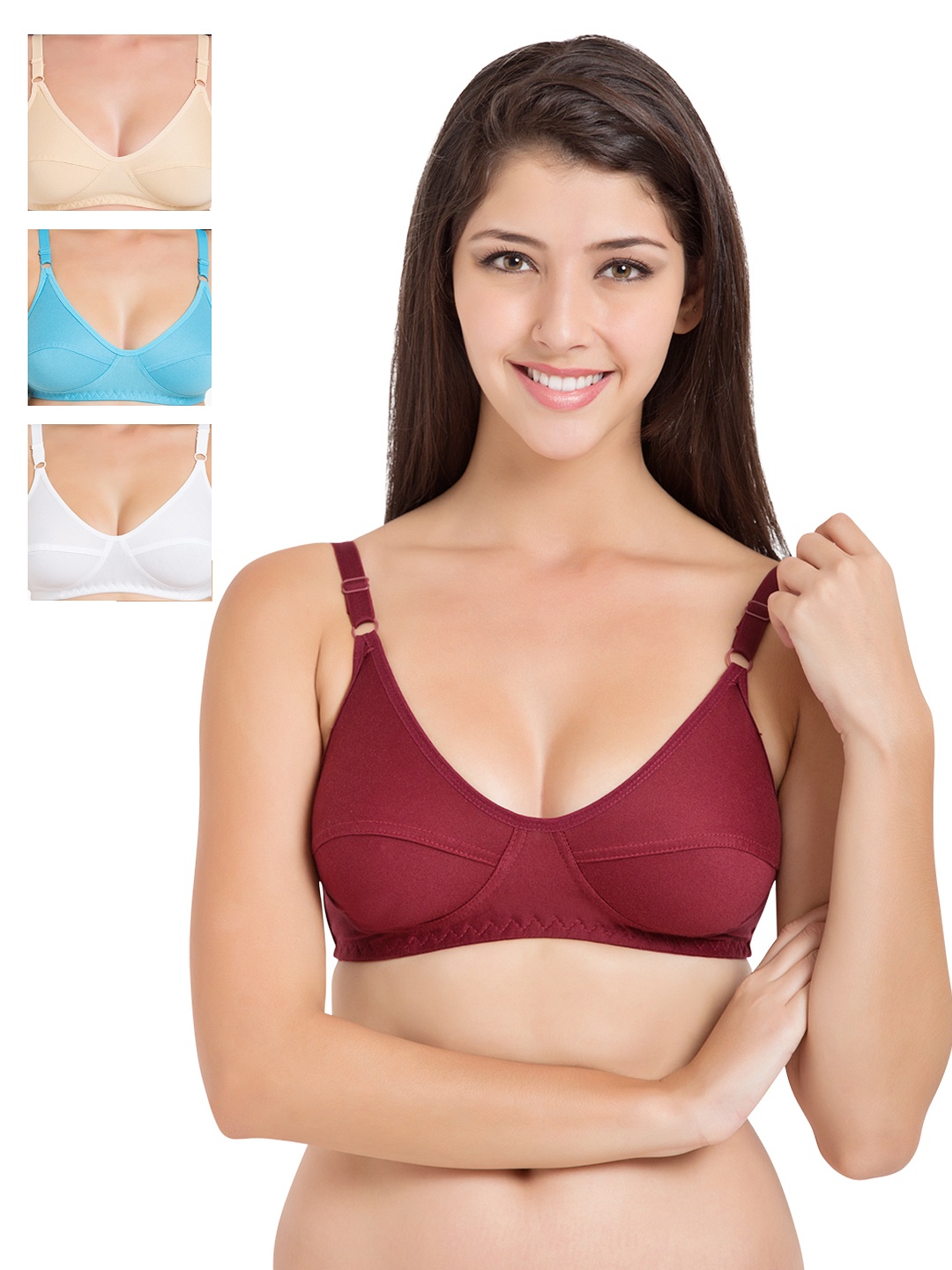 

Souminie Pack of 4 Medium-Coverage Bras SLY-35, Multi