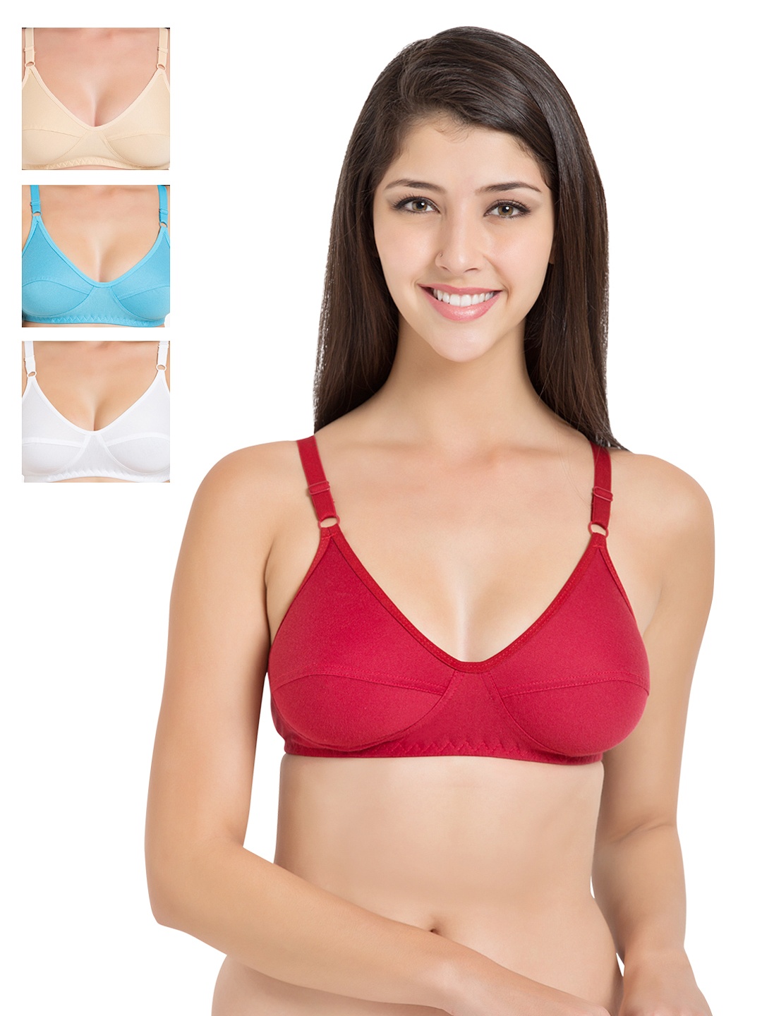 

Souminie Pack of 4 Medium-Coverage Bras SLY-35, Multi