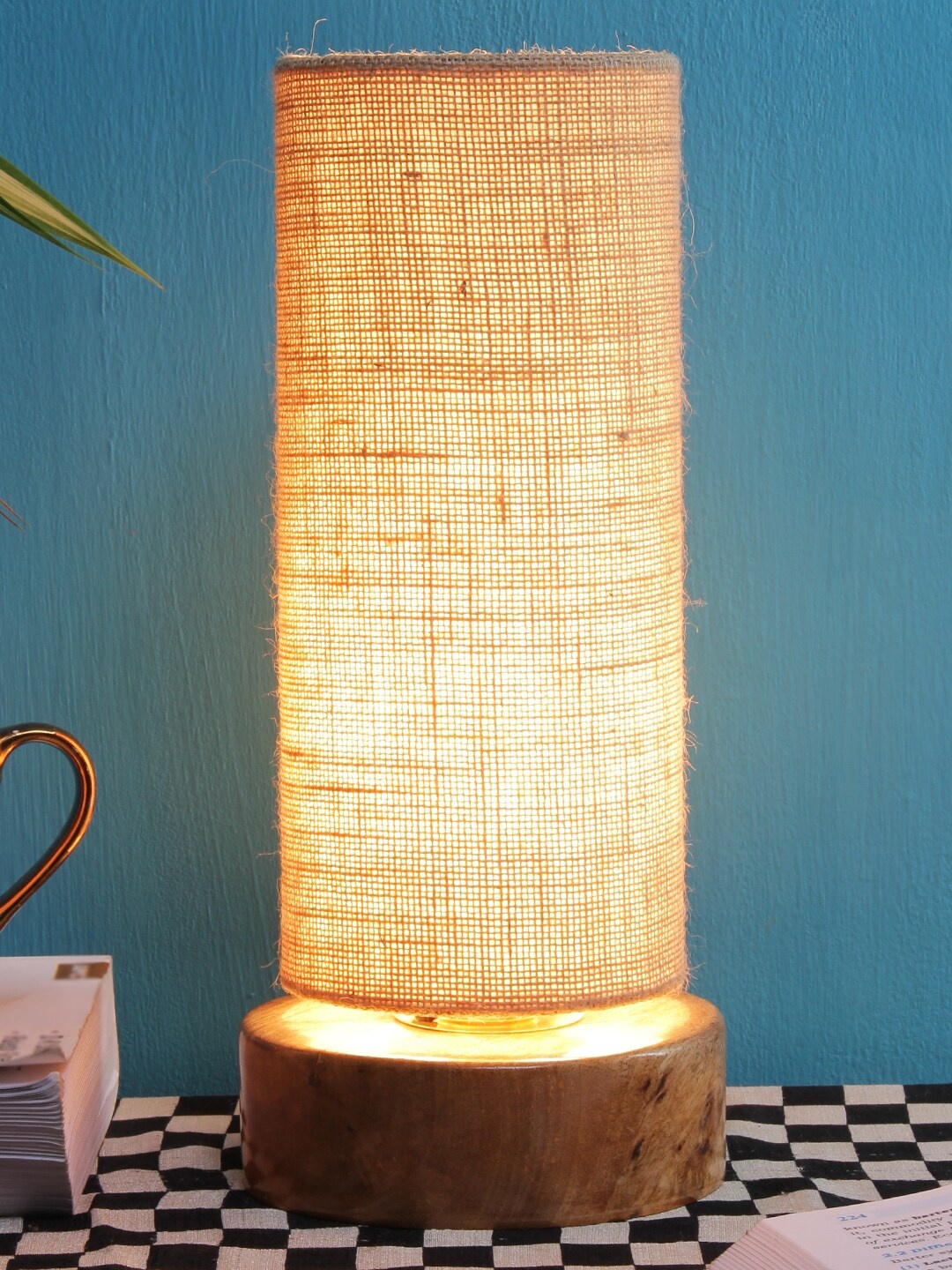 

Devansh Beige Solid Traditional Column Table Lamp with Shade