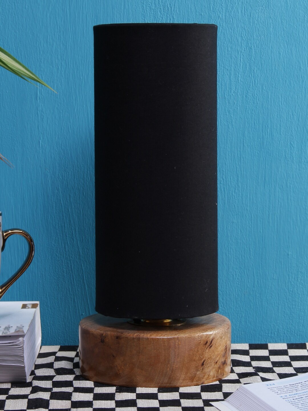 

Devansh Black & Brown Solid Traditional Column Lamp