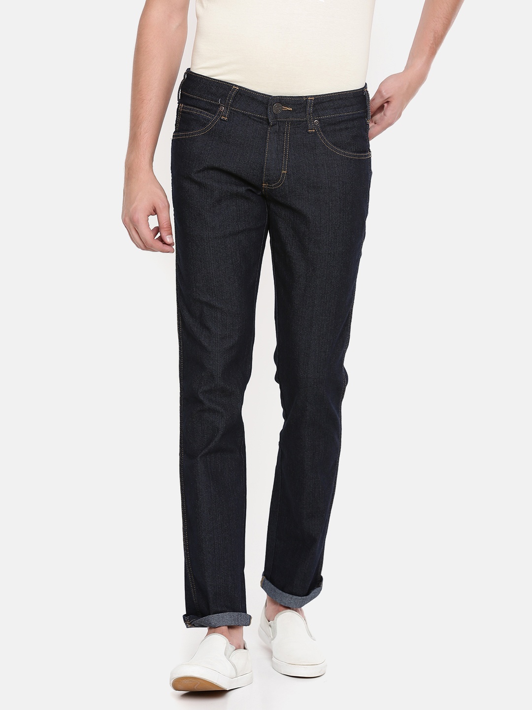 

Wrangler Men Blue Regular Fit Low-Rise Clean Look Stretchable Jeans