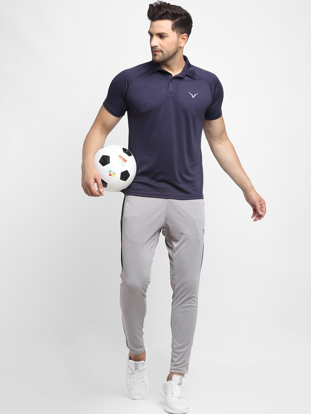 

Invincible Men Raglan Polo Tee, Navy blue