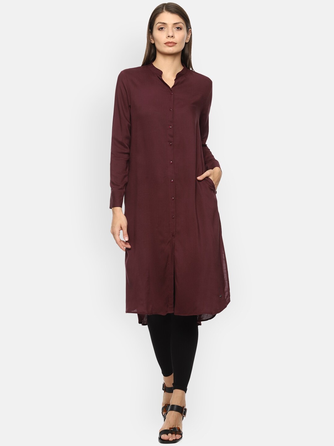 

Van Heusen Woman Women Maroon Solid