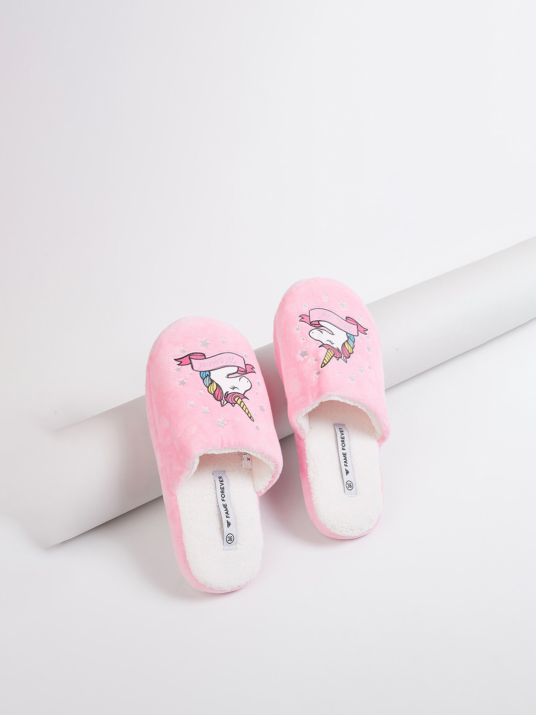 

Fame Forever by Lifestyle Girls Pink Printed Room Slippers