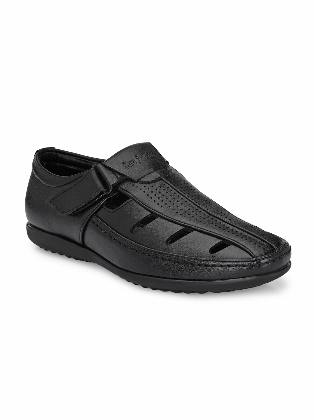 

San Frissco Men Black Fisherman Sandals