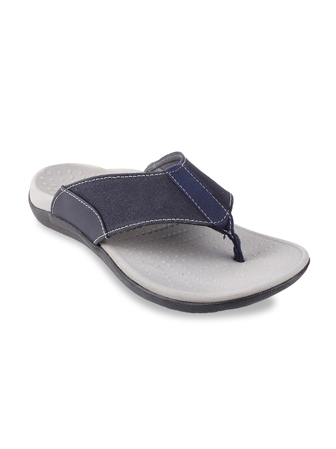 

Metro Men Navy Blue & Off-White Comfort Sandals