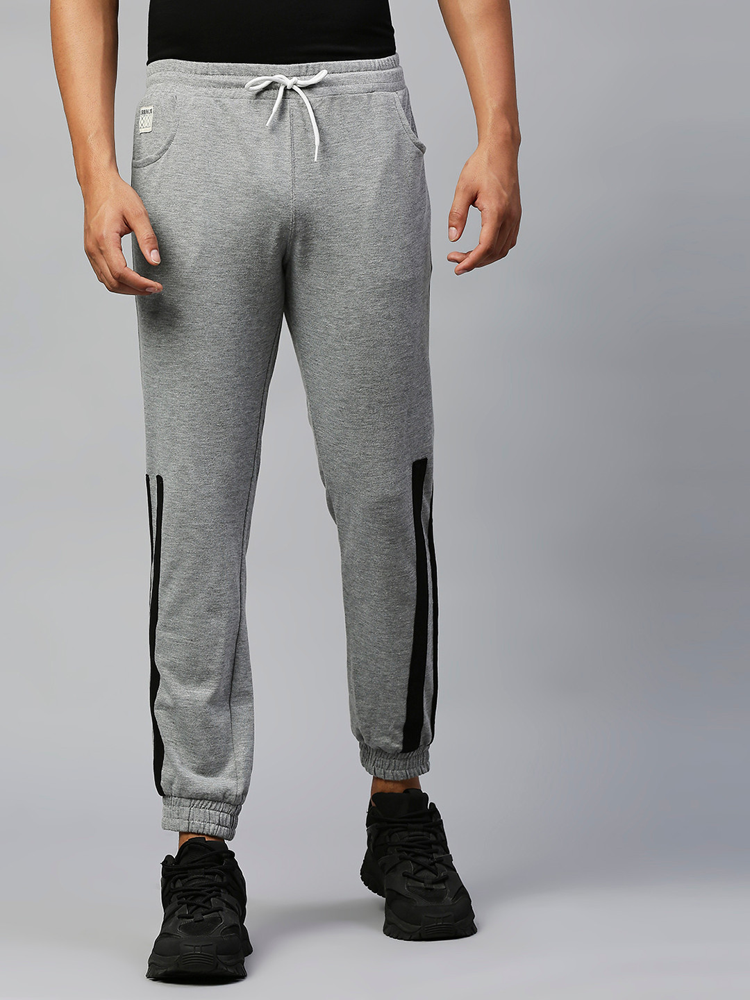 

Hubberholme Men Grey Melange Straight Fit Solid Joggers