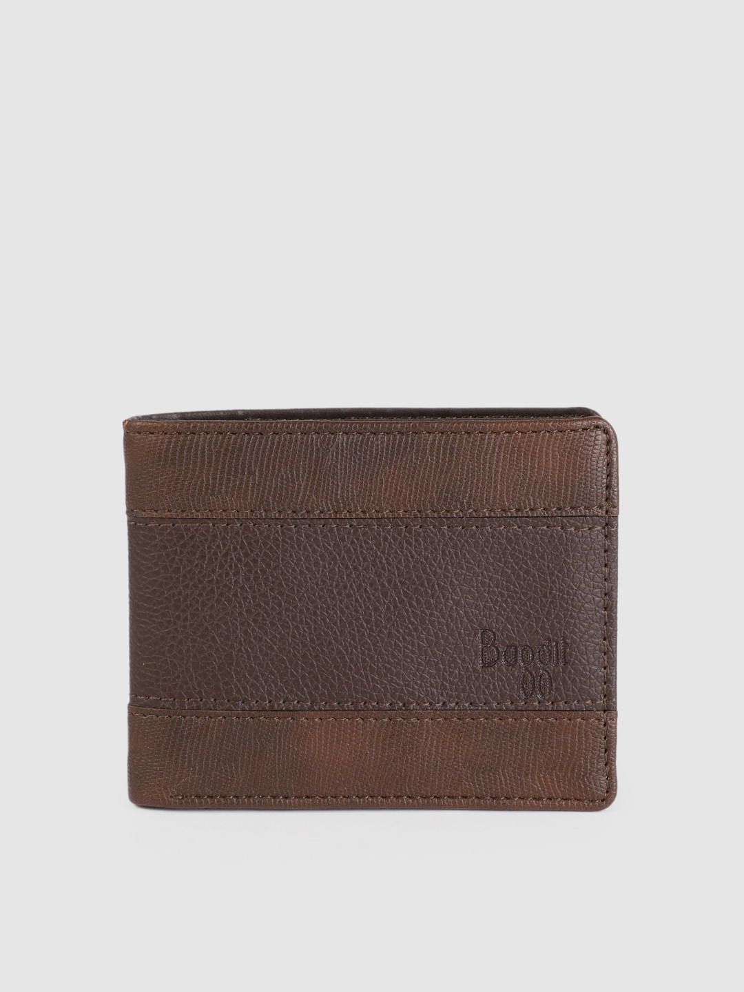 

Baggit Men Brown Solid Two Fold Wallet
