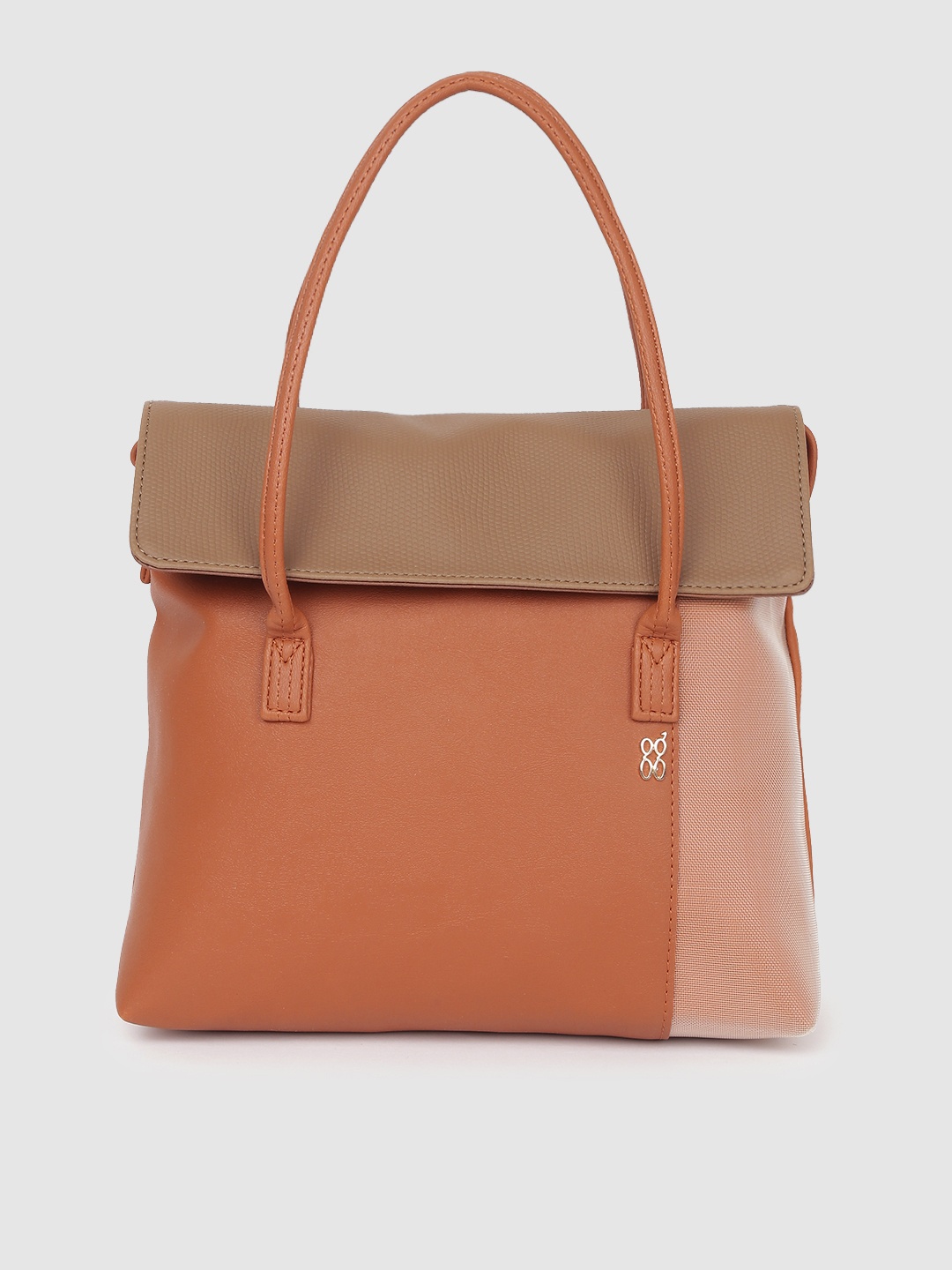 

Baggit Brown & Pink Colourblocked Satchel