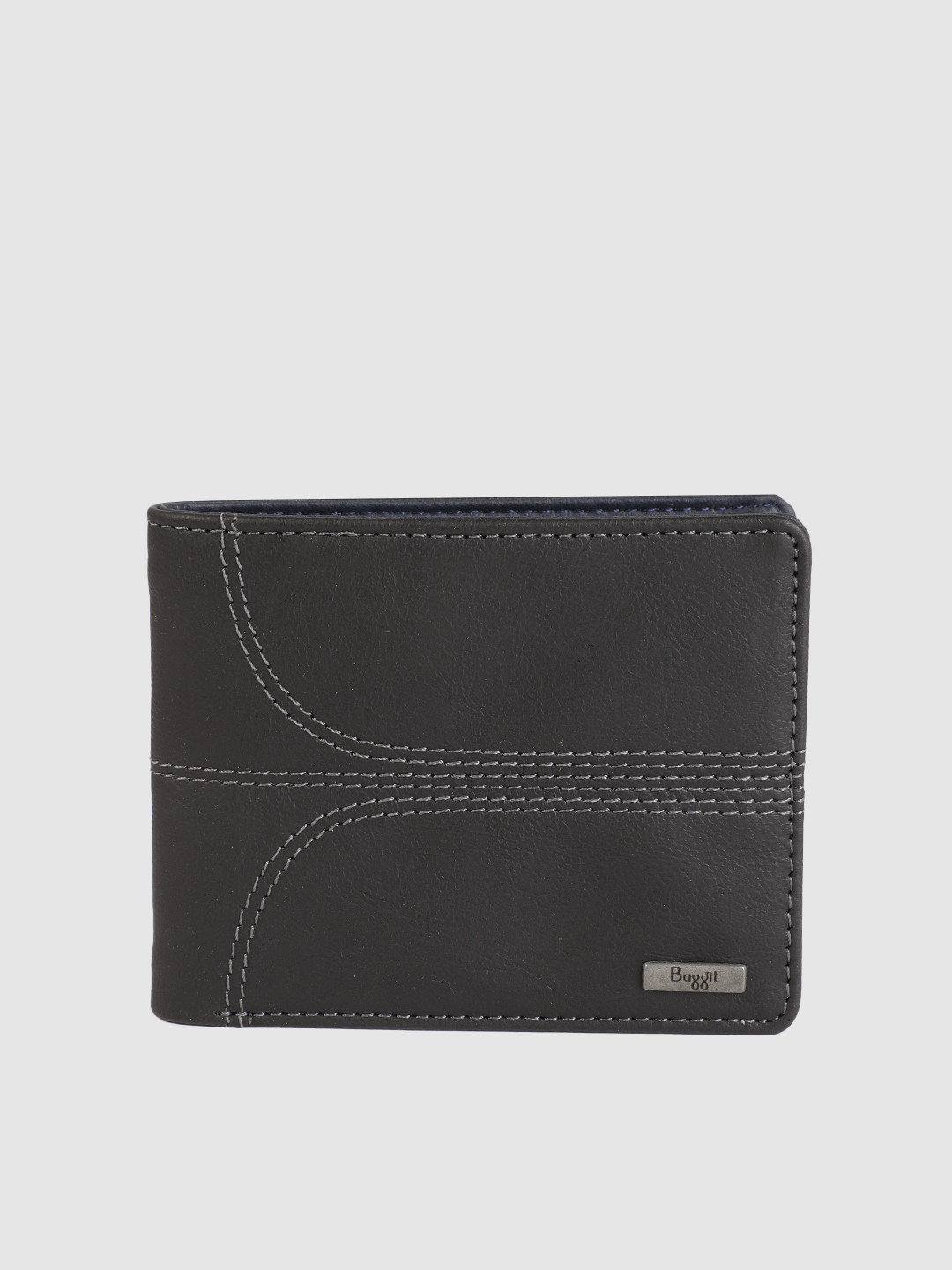 

Baggit Men Black Solid Two Fold Wallet