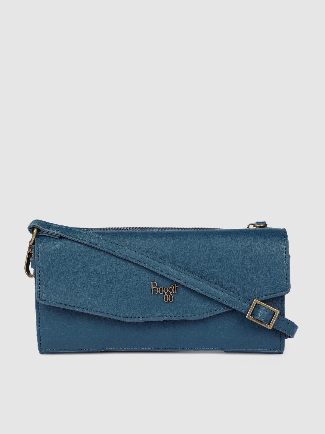 

Baggit Women Teal Blue Solid Two Fold Wallet