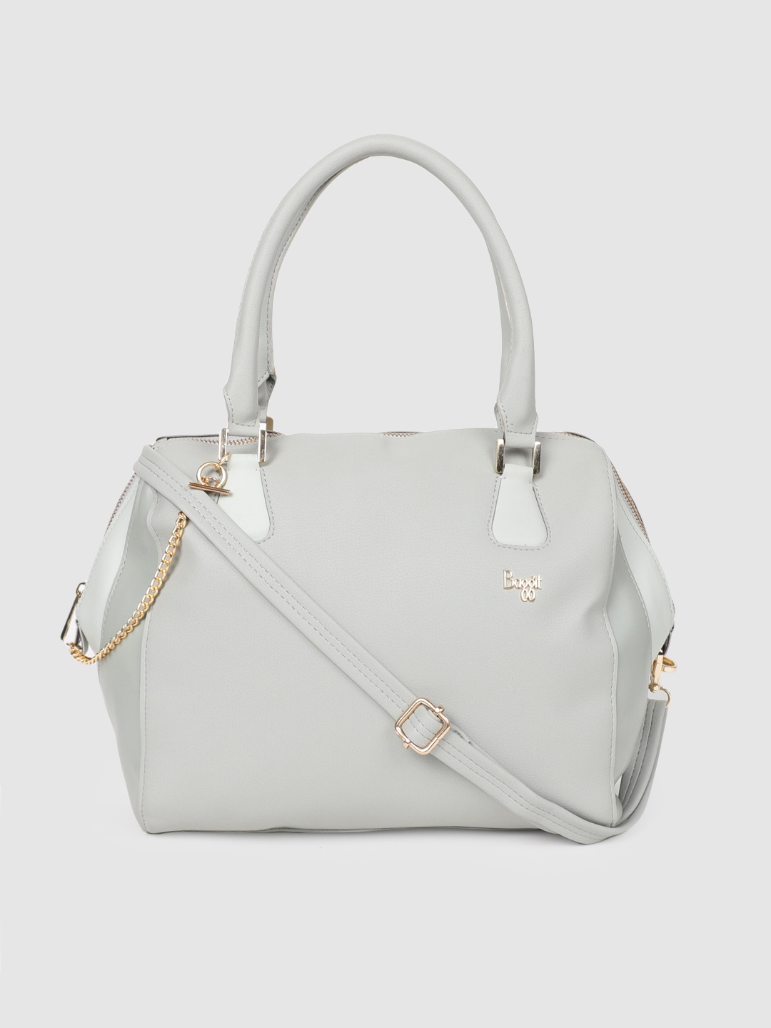 

Baggit Women Grey Solid Handheld Bag With Detachable Sling Strap