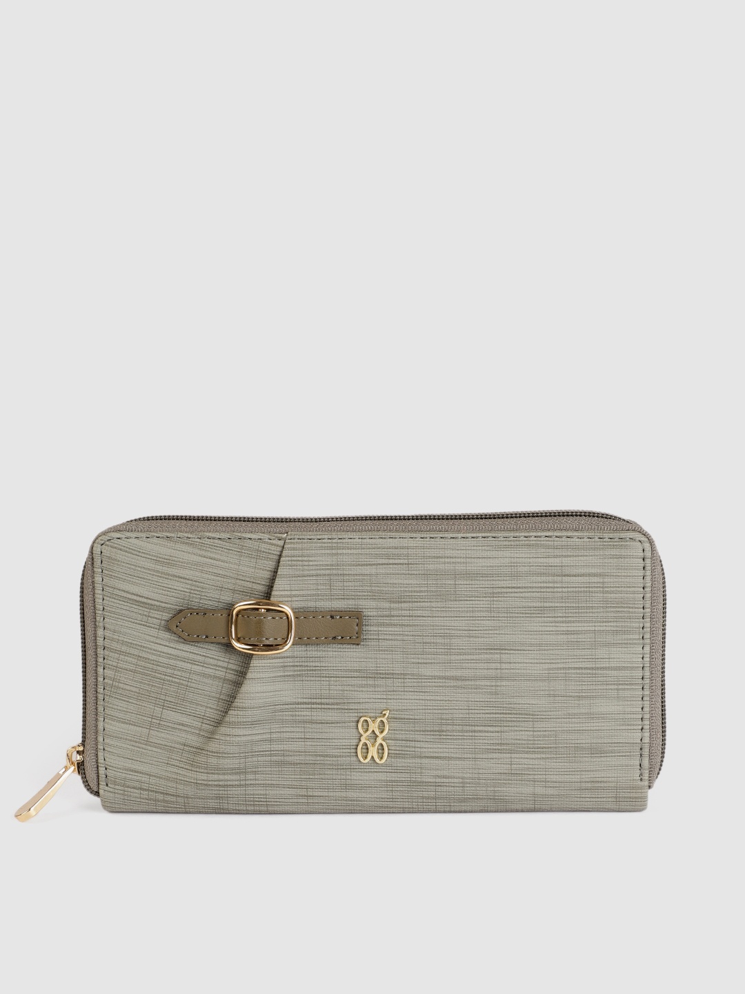 

Baggit Women Green Solid LWXE XHININ BIRLEY Zip Around Wallet