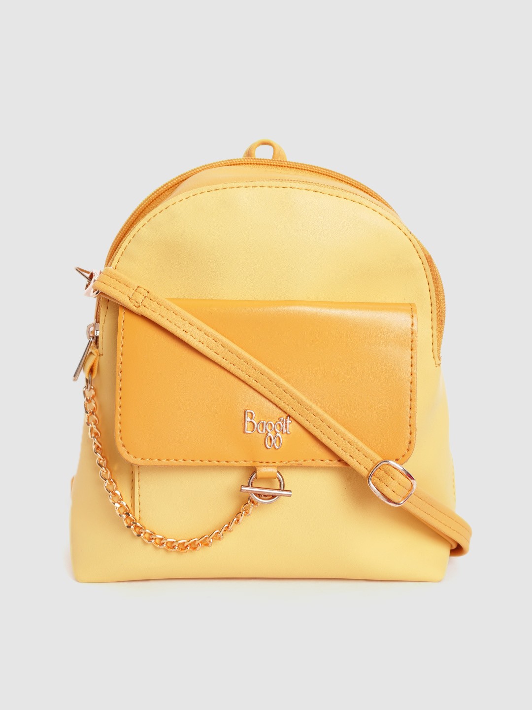 

Baggit Yellow Solid Sling Bag cum Backapack