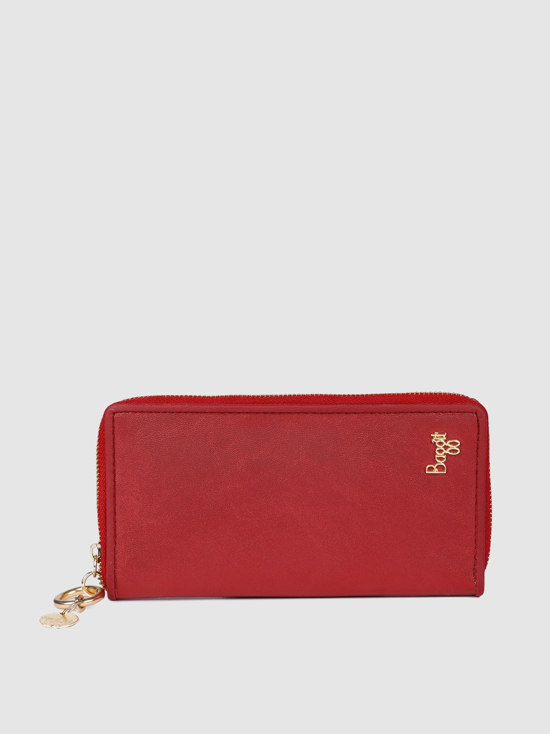 

Baggit Women Red Solid Zip Around Wallet