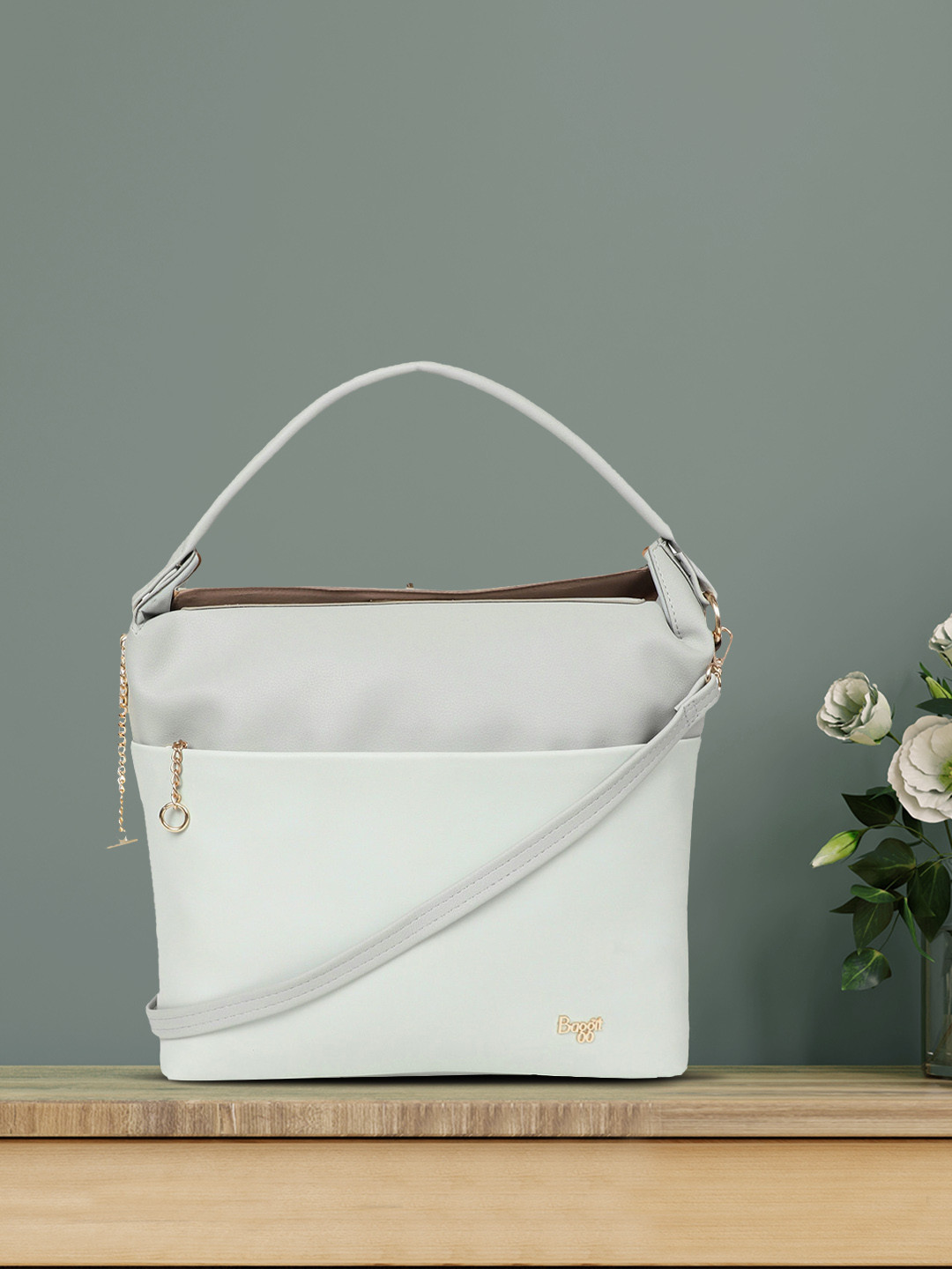 

Baggit Women Mineral Grey Solid Sling Bag