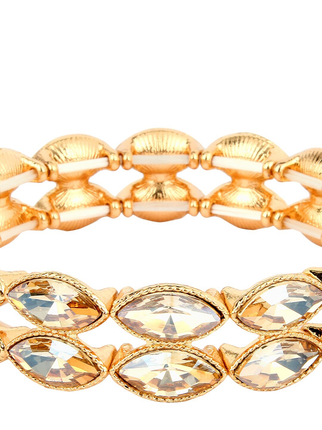 

Mali Fionna Women Gold-Toned Elasticated Bracelet