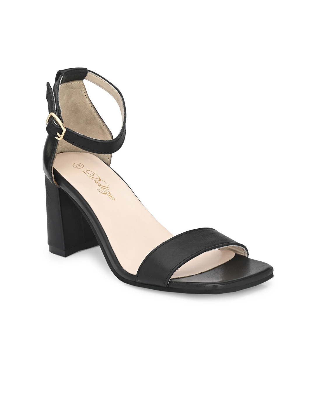 

Delize Women Black Solid Block Heels