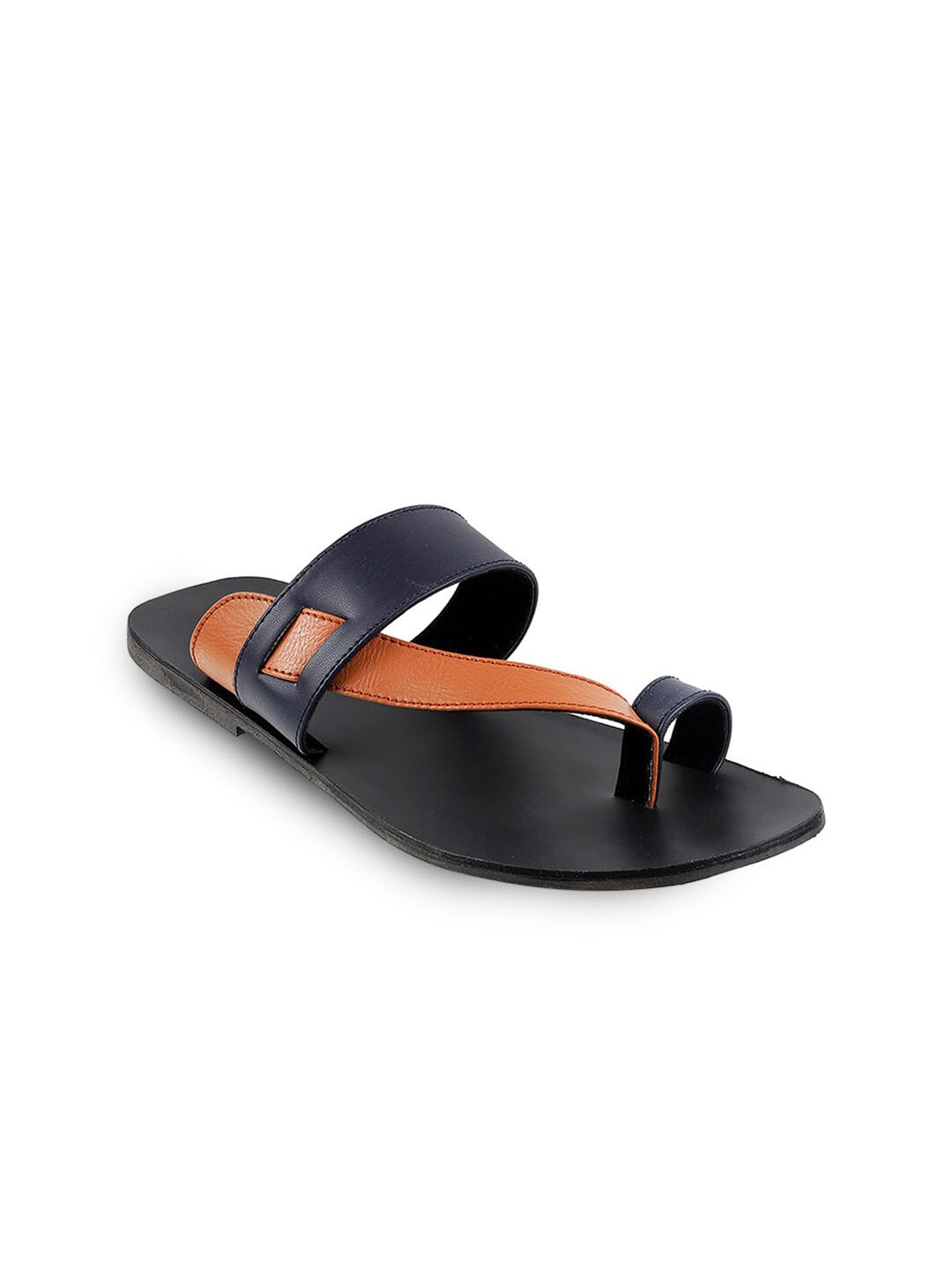 

Mochi Men Blue & Tan Brown Comfort Sandals