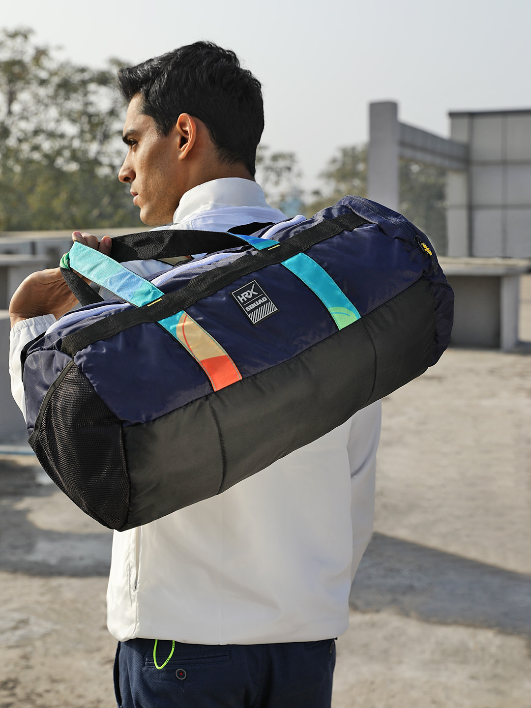 

HRX by Hrithik Roshan Unisex Navy Blue Lifestyle Utility Duffel Bag