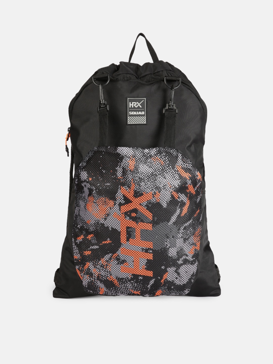 

HRX by Hrithik Roshan Unisex Black Drawstring Backpack