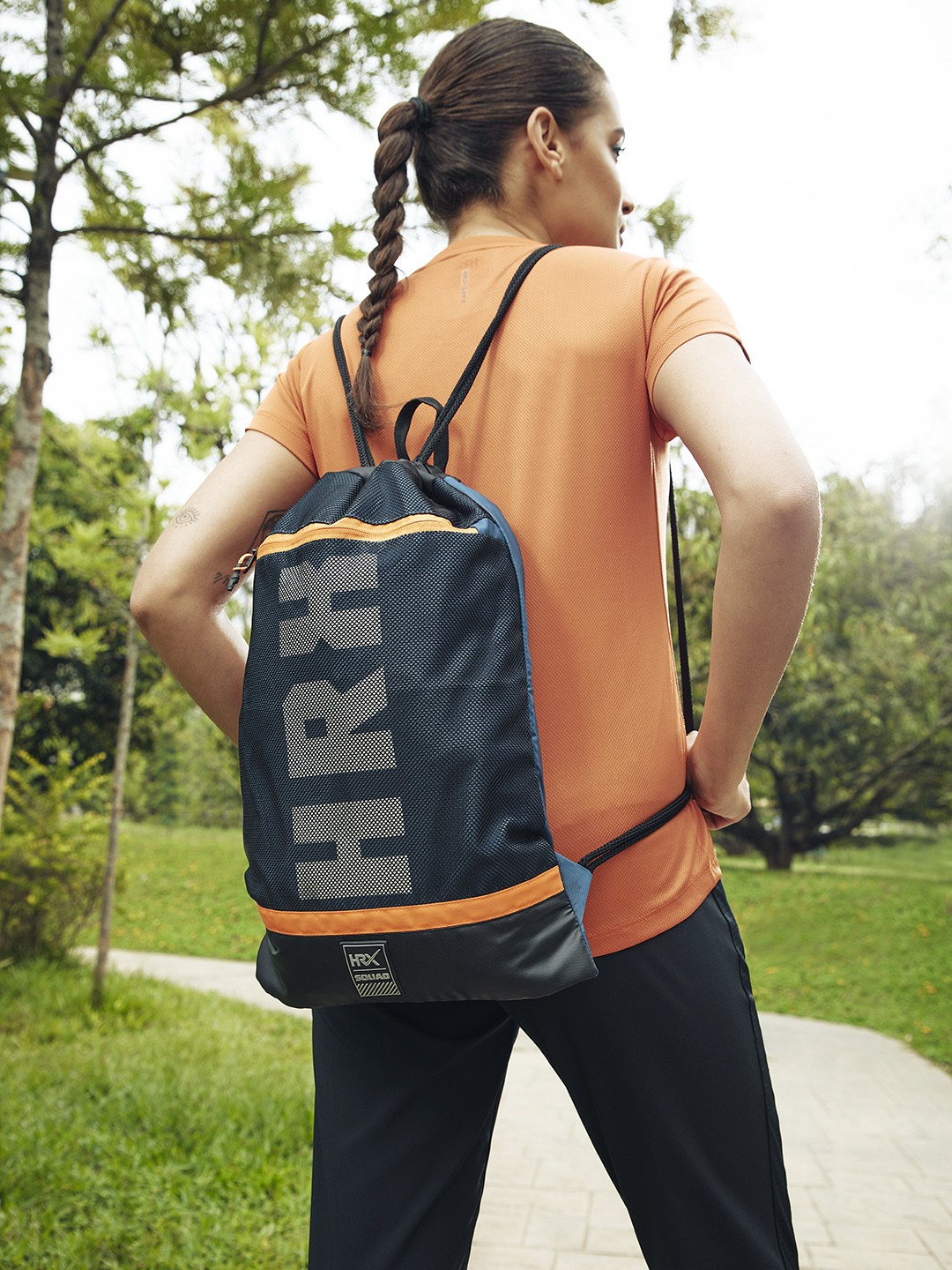 

HRX by Hrithik Roshan Unisex Blue Drawstring Backpack
