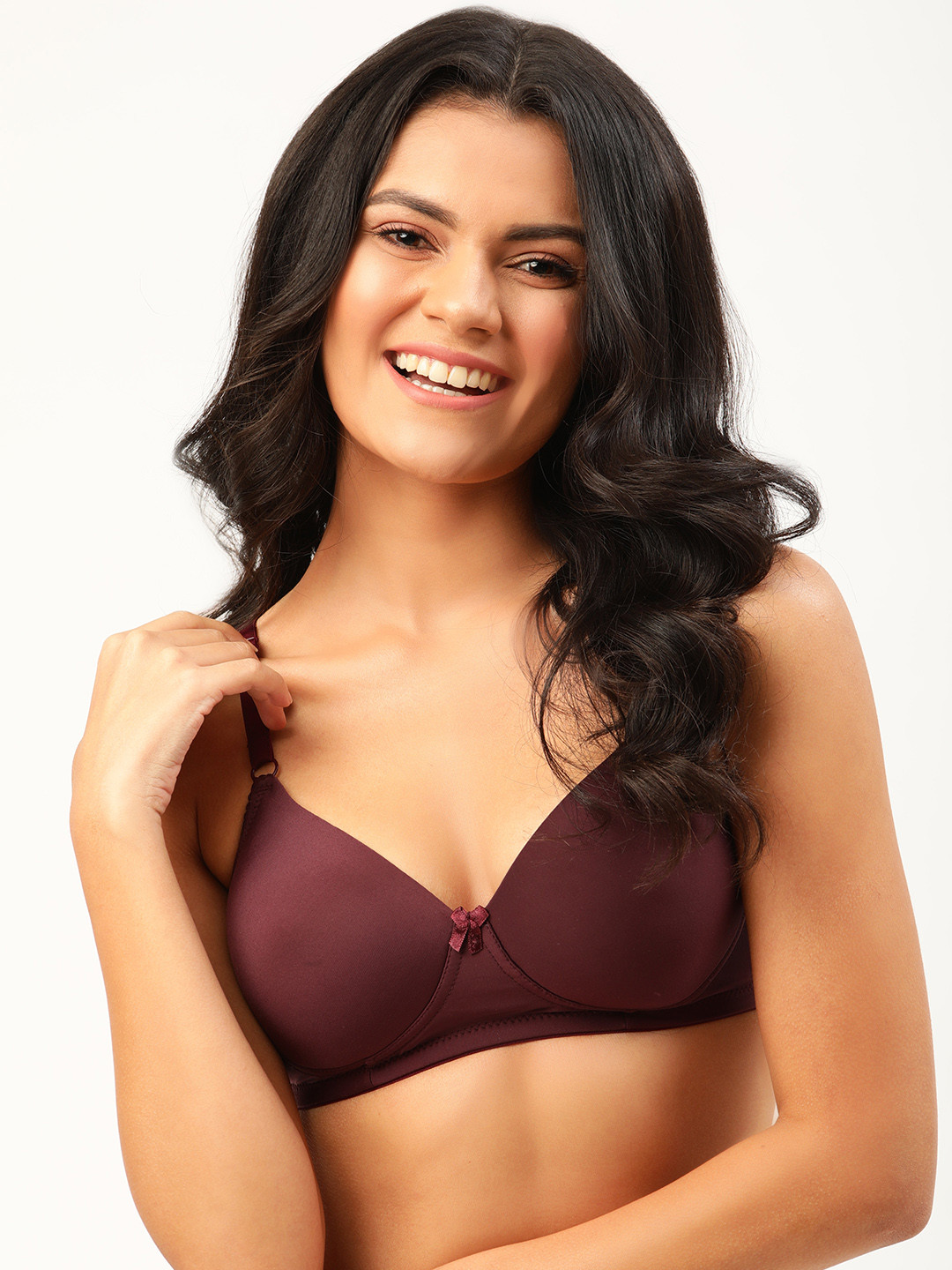 

DressBerry Maroon Solid Non-Wired Lightly Padded T-shirt Bra PM-BRA-BK-002CNew1