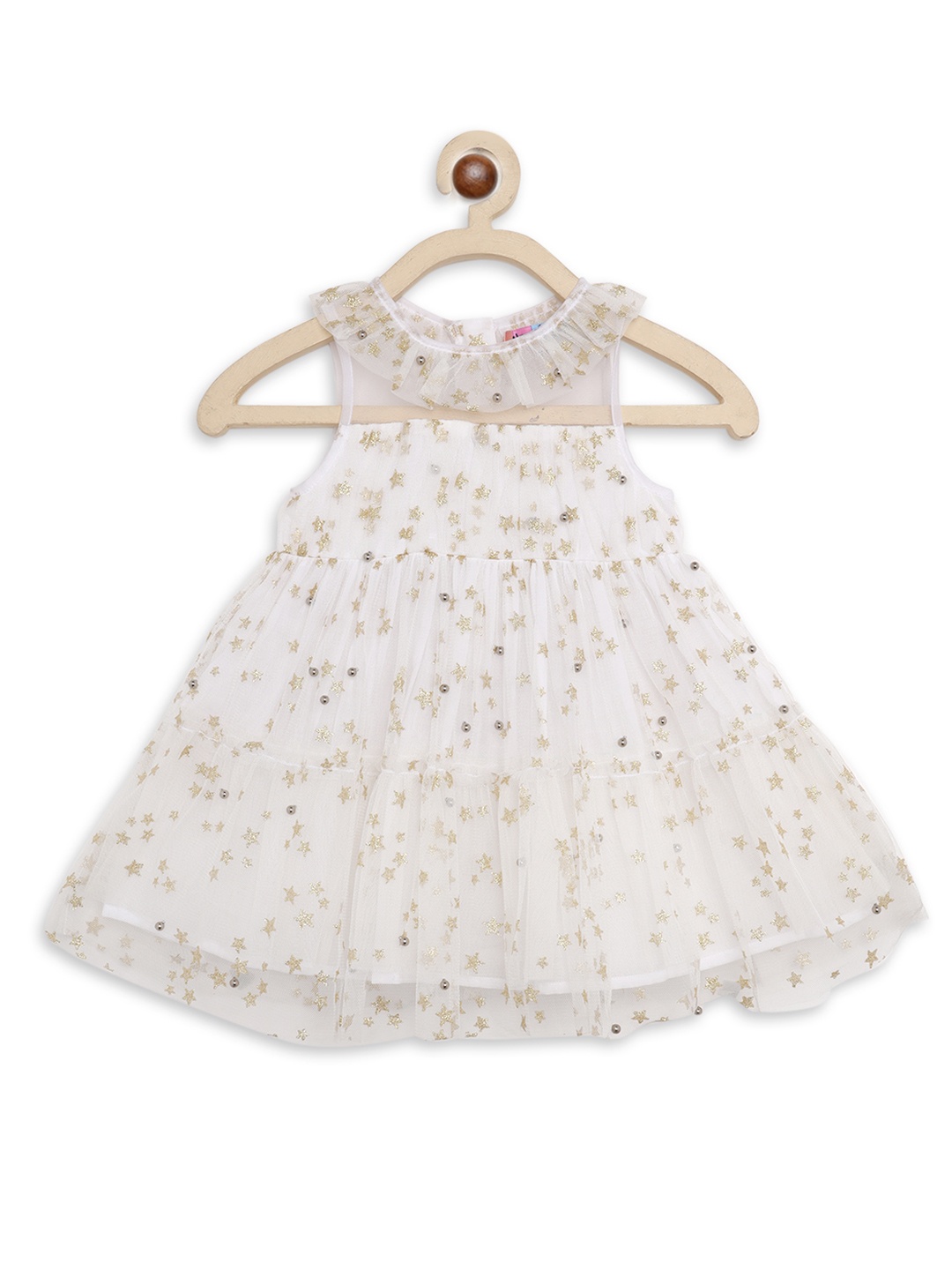 

Nauti Nati Girls White Printed A-Line Dress