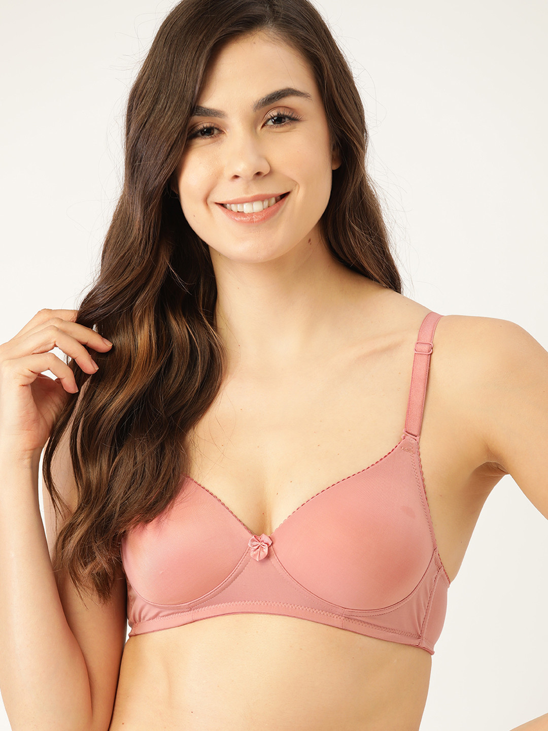 

DressBerry Dusty Pink Medium Coverage Lightly Padded Everyday Bra 12260382