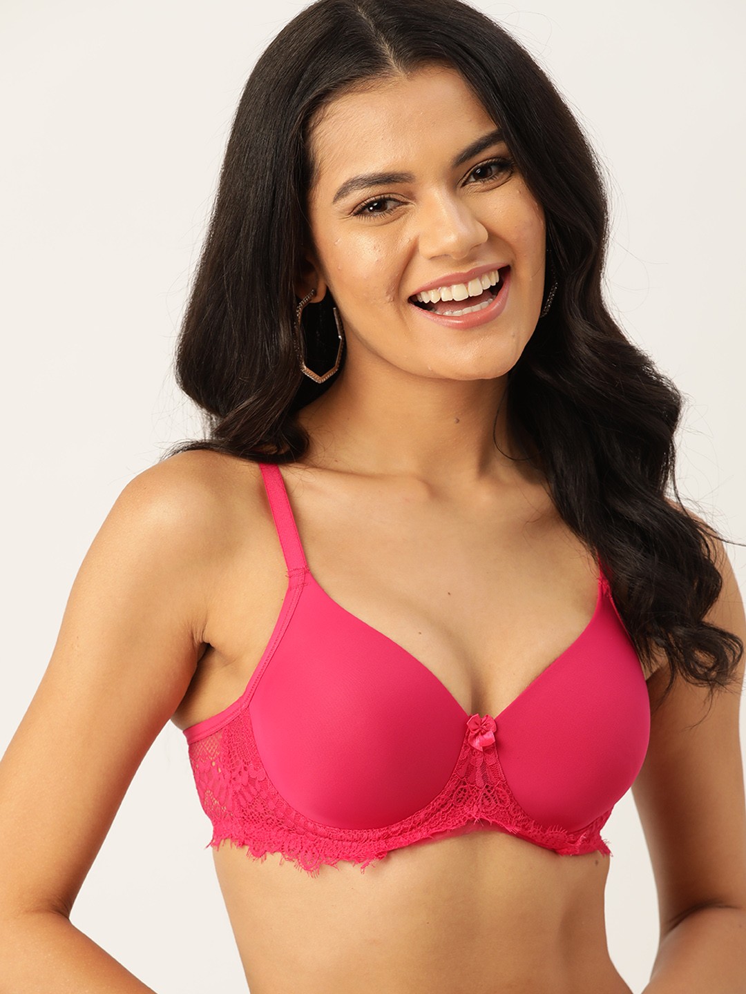 

DressBerry Pink Full Coverage Underwired Lightly Padded Everyday Bra 12460860