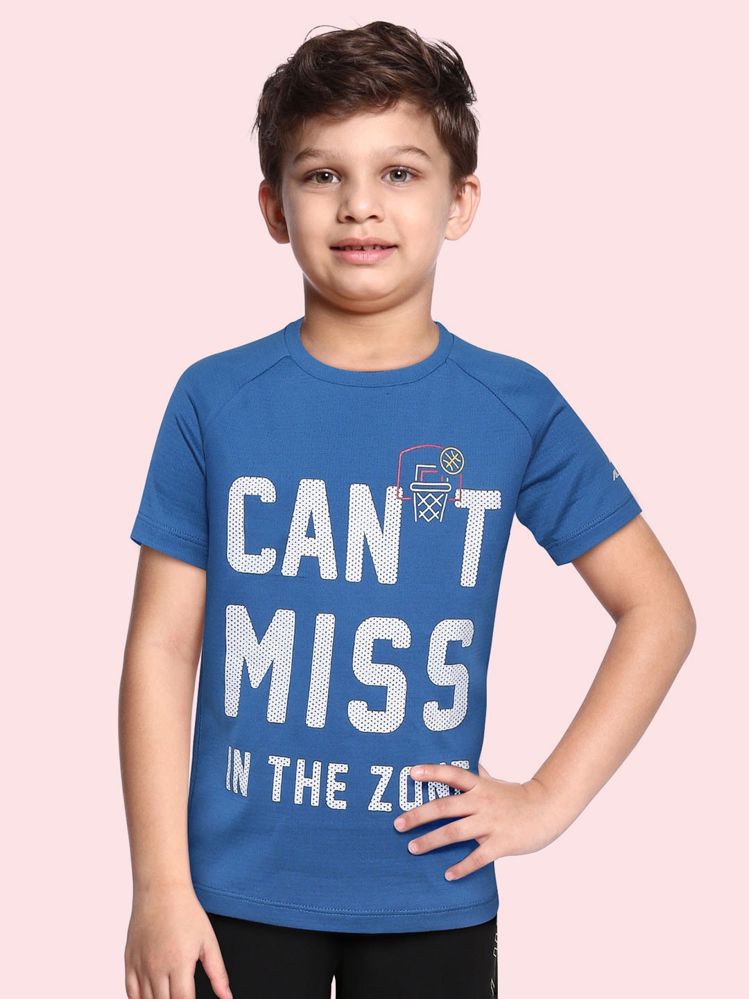 

Alcis Boys Blue Typography Printed Slim Fit T-shirt