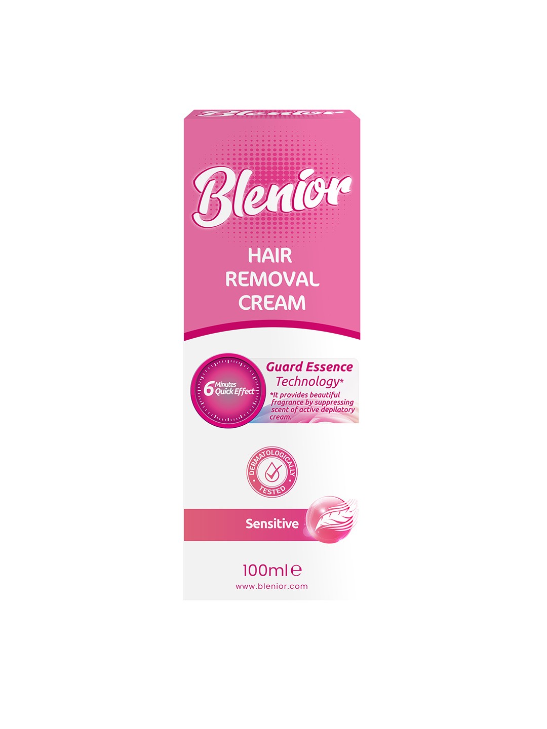 

Blenior Hair Removal Cream - Sensitive Skin 100ml, Pink