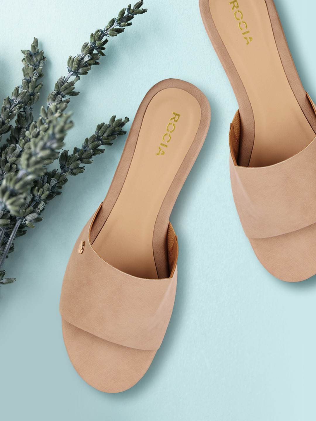 

Rocia Women Beige Solid Mules