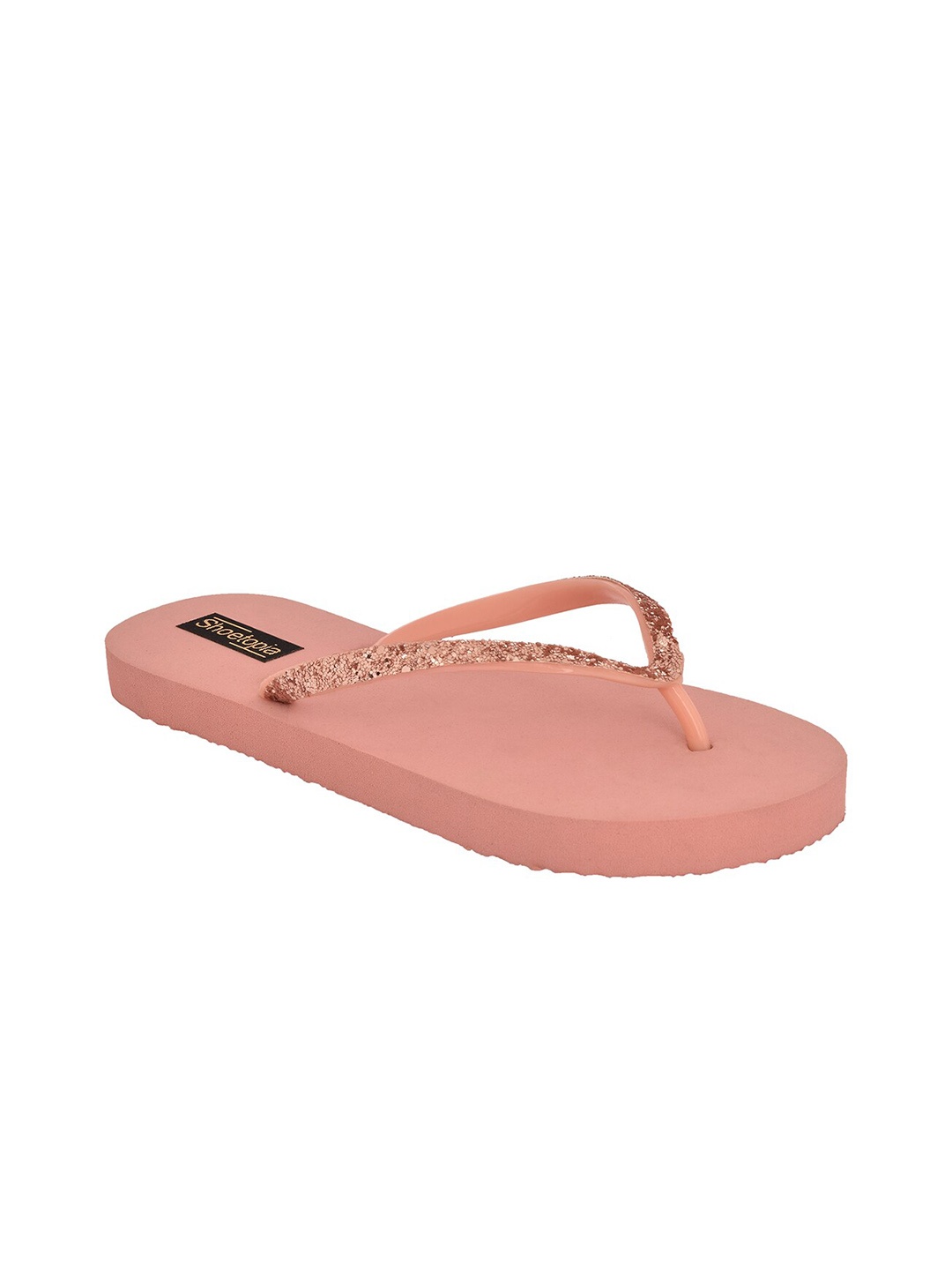 

Shoetopia Girls Peach-Coloured Embellished Slip-On