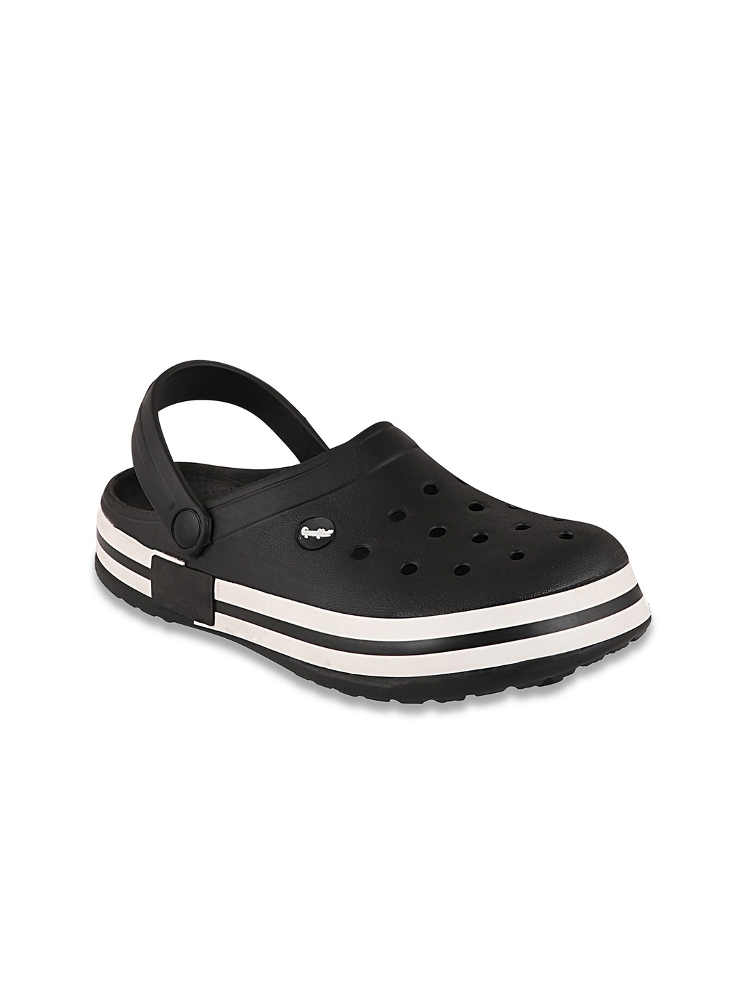 

Shoetopia Boys Black & White Colourblocked Clogs