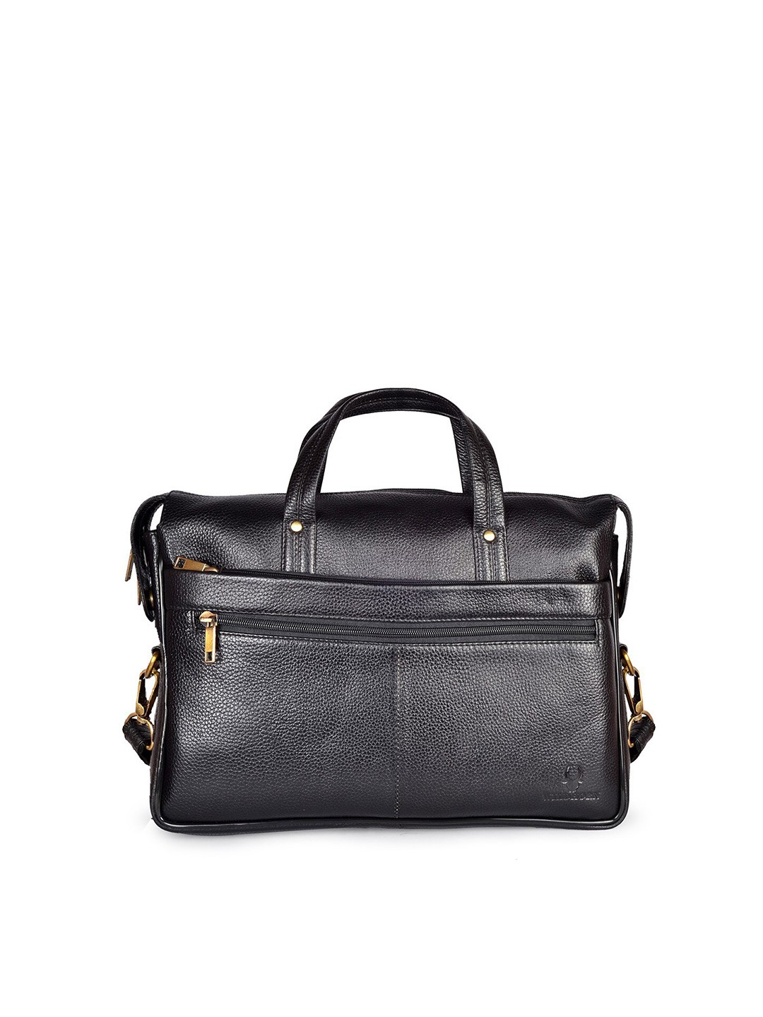 

WildHorn Men Black Textured Laptop Bag
