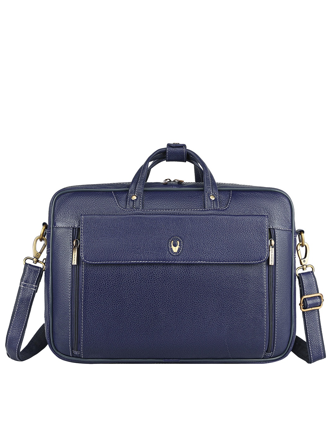 

WildHorn Men Blue Solid Laptop Bag