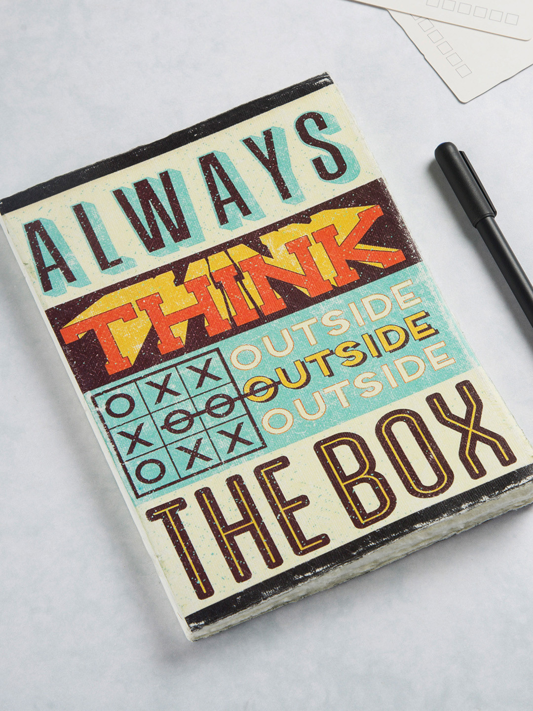 

Bigsmall Green & White Think Outside The Box Notebook