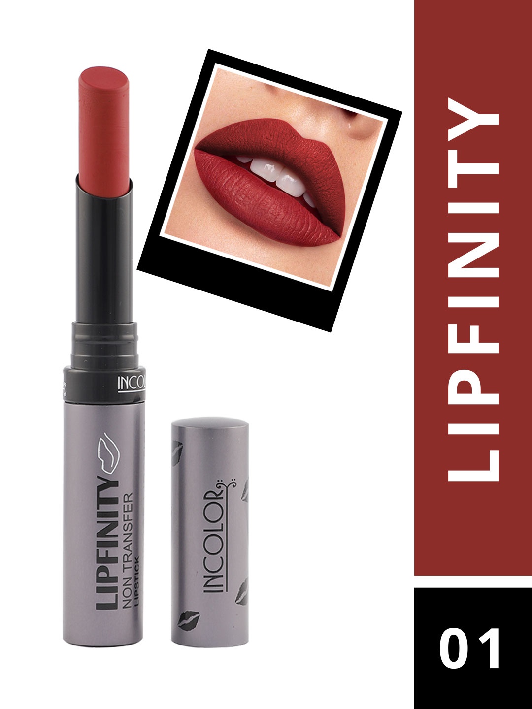 

INCOLOR Lipfinity Non-Transfer Lipstick - 01, Red