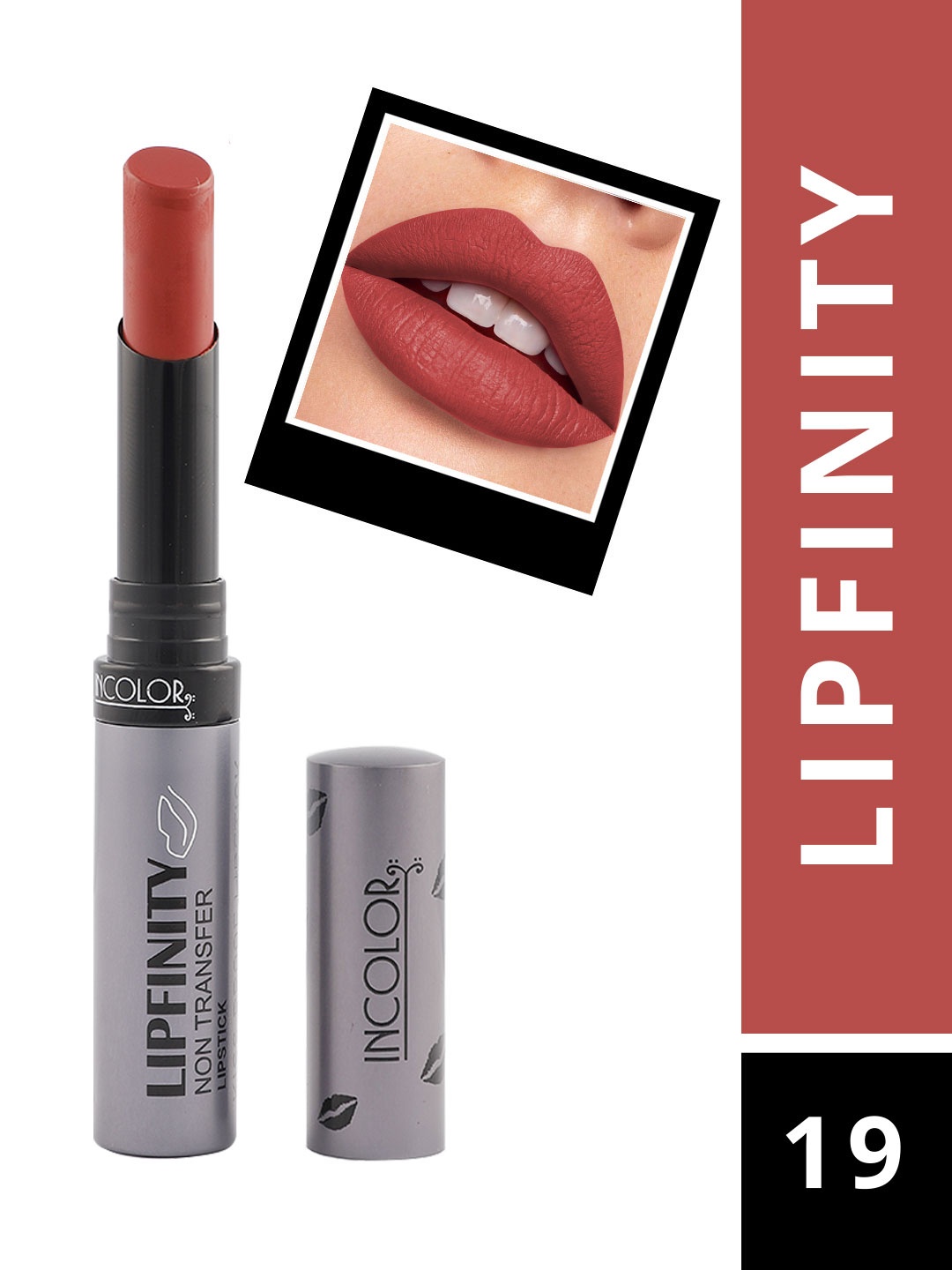 

INCOLOR Lipfinity Non-Transfer Lipstick - 19, Brown