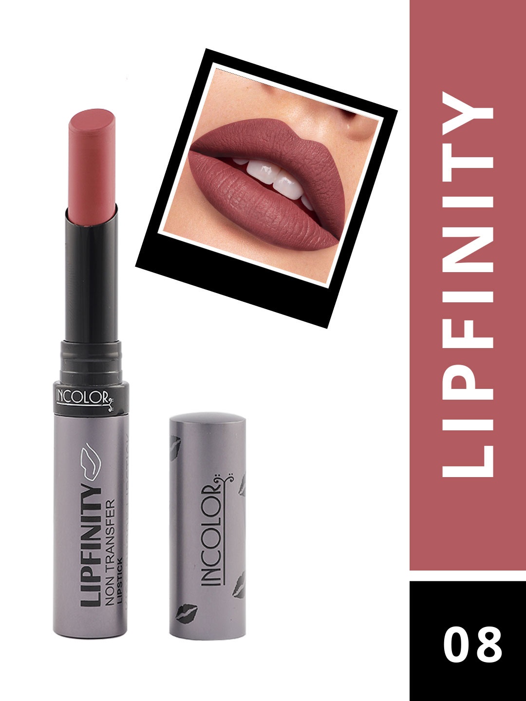 INCOLOR Lipfinity Lipstick - 08, Nude