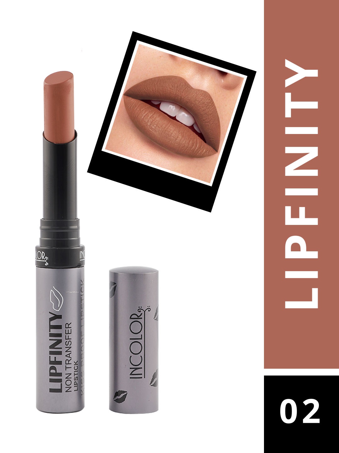 

INCOLOR Lipfinity Lipstick - 02, Brown