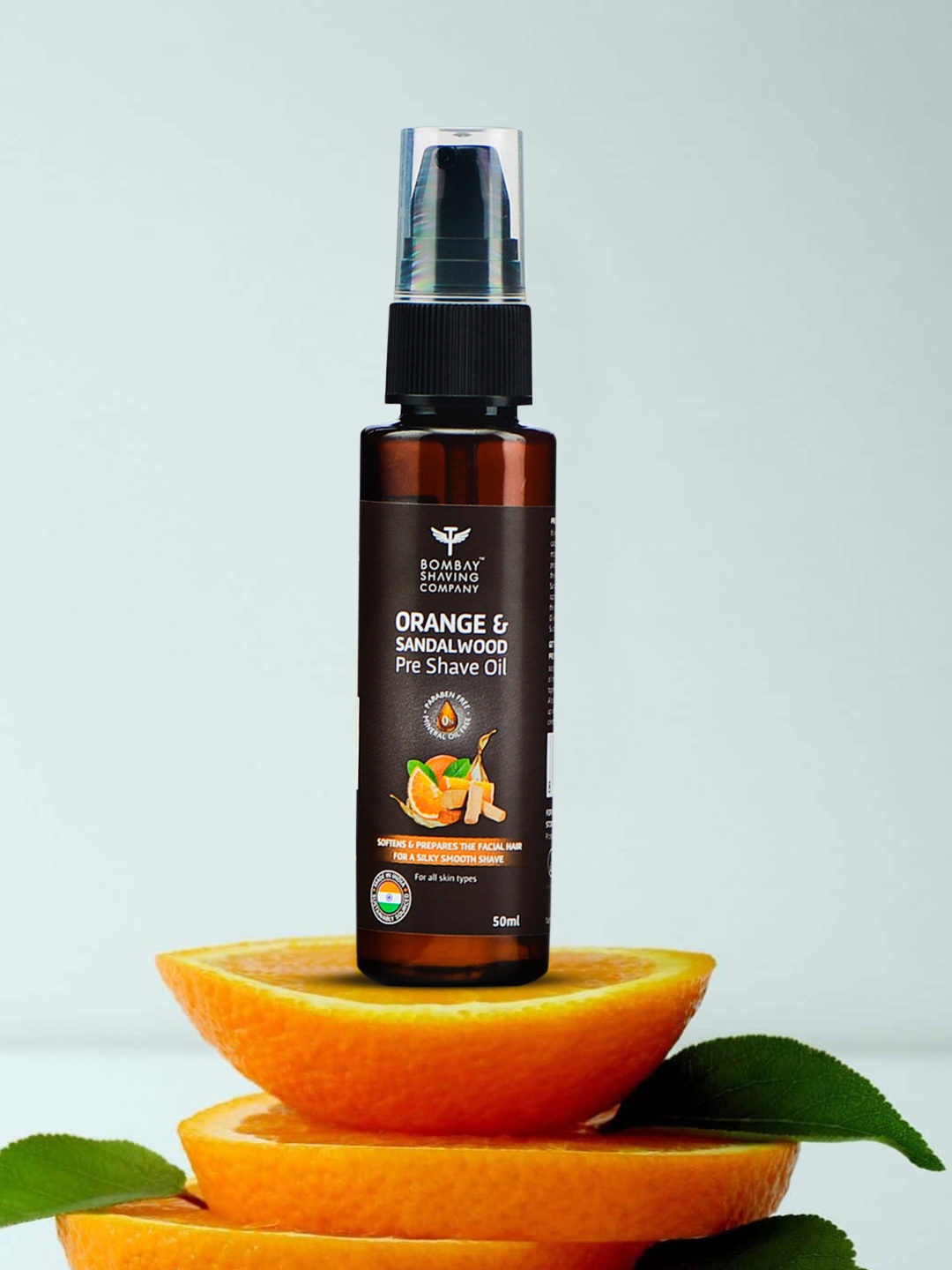 

Bombay Shaving Company Men Orange & Sandalwood Pre-Shave Oil 50 ml, Brown